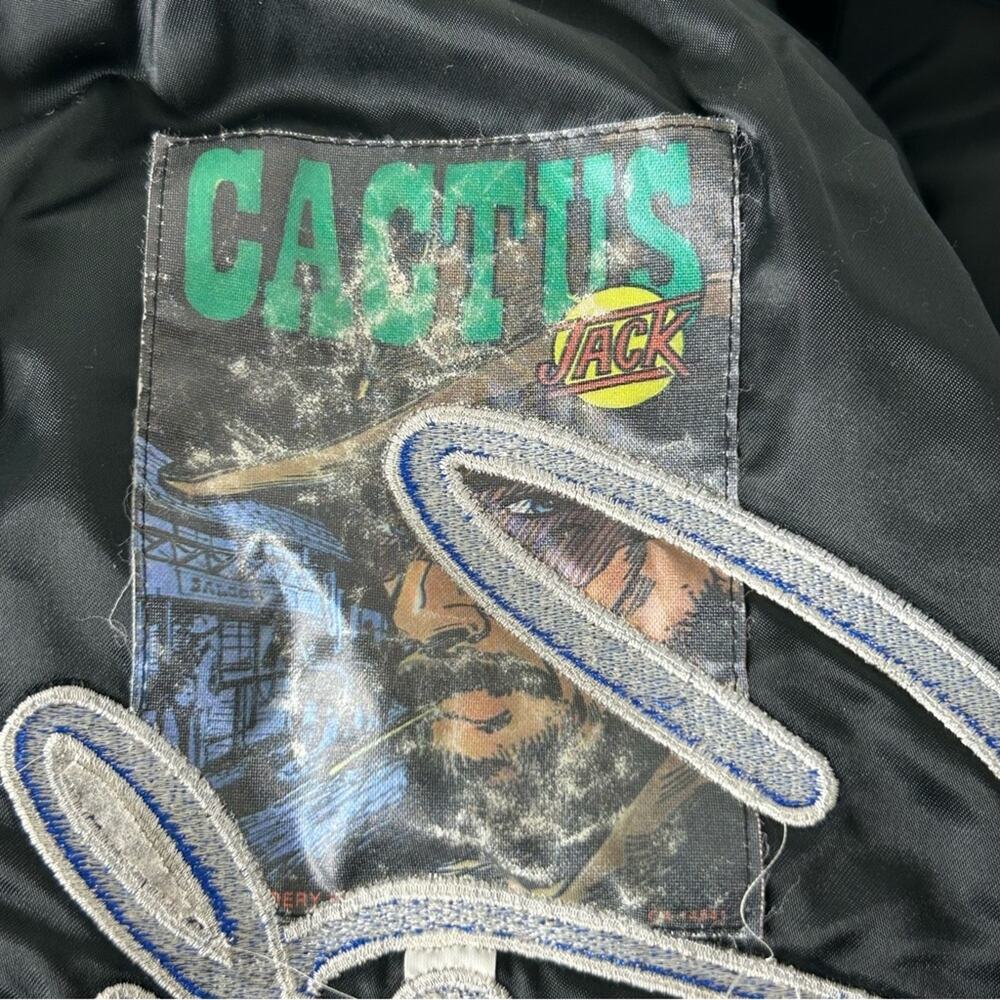Labatt's Blue Colin James Vintage Cactus Jack Leather Wool Tour Bomber Jacket - Picture 6 of 14